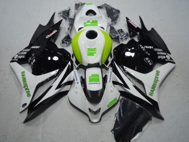 ABS Kits Carenado Honda CBR 600 RR 2009-2012 - Negro Blanco Verde Hannspree