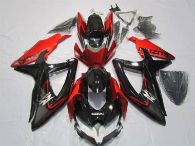 ABS Kits Carenado Suzuki GSXR 1000 K7 2007-2008 - Negro Rojo