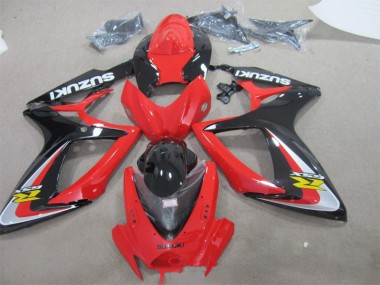 ABS Plástico Suzuki GSXR 600 K6 2006-2007 - Rojo Negro