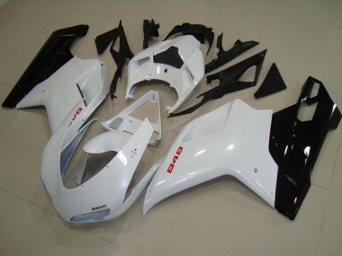 Carenado Ducati 848 1098 1198 2007-2014 - Blanco Perla Negro