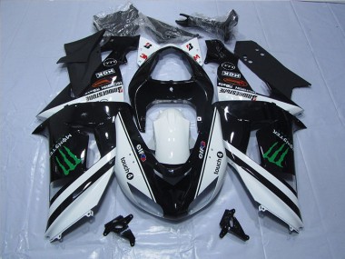 Carenado Kawasaki ZX10R 2006-2007 - Negro Blanco Touch4 Monster