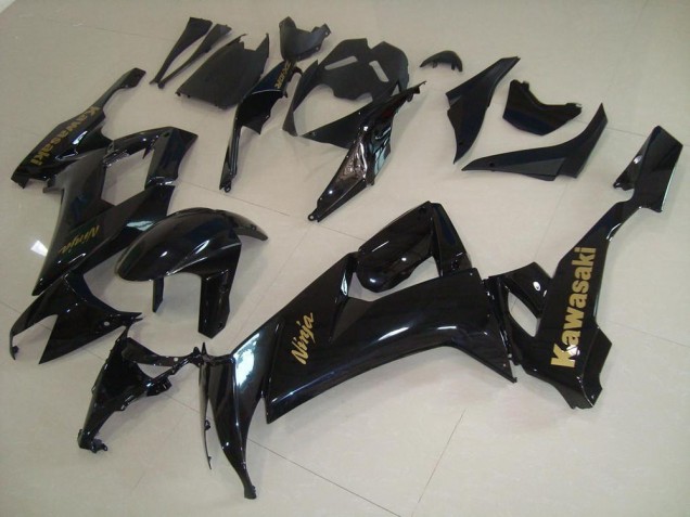 Carenado Kawasaki ZX10R 2008-2010 - Brillante Negro con Oro Pegatinas