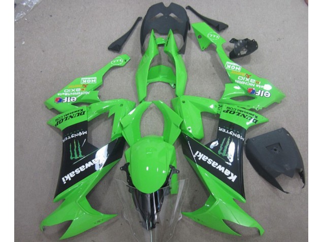 Carenado Kawasaki ZX10R 2008-2010 - Verde Negro Monster