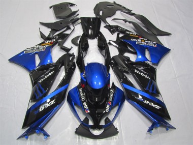 Carenado Kawasaki ZX6R 2009-2012 - Negro Azul Monster