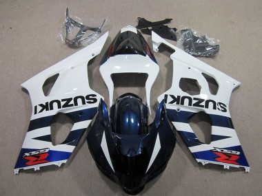 Carenado Suzuki GSXR 1000 K3 2003-2004 - Blanco Azul Negro Calcomanía