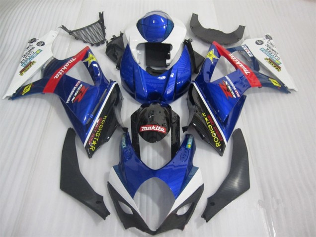 Carenado Suzuki GSXR 1000 K7 2007-2008 - Azul Negro Rockstar