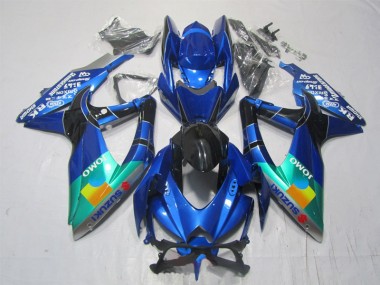 Carenado Suzuki GSXR 1000 K7 2007-2008 - Azul Negro Verde Jomo