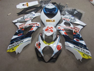 Carenado Suzuki GSXR 1000 K7 2007-2008 - Blanco Azul Oscuro Dog