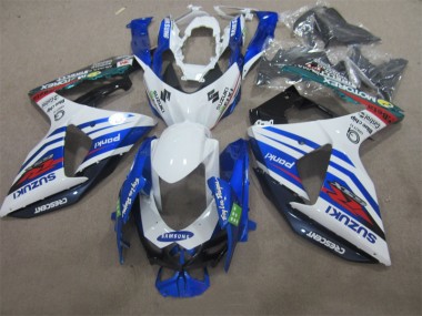 Carenado Suzuki GSXR 1000 K9 2009-2016 - Blanco Azul Samsung