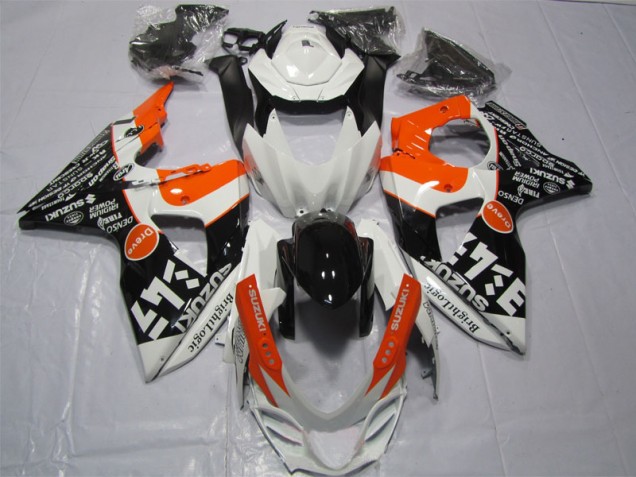 Carenado Suzuki GSXR 1000 K9 2009-2016 - Blanco Negro Naranja Brillante Logic