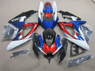 Carenado Suzuki GSXR 600 K8 2008-2010 - Azul Rojo Blanco