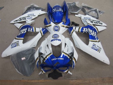 Carenado Suzuki GSXR 600 K8 2008-2010 - Blanco Lucky Strike Azul Motul