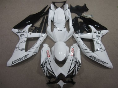 Carenado Suzuki GSXR 600 K8 2008-2010 - Blanco Negro Corona Extra Motul