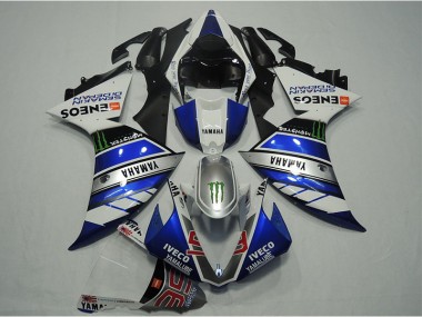 Carenado Yamaha R1 2012-2014 - Azul Blanco IVECO