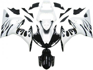 Carenado Yamaha R6 2003-2005 - Blanco Llama Negro