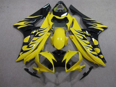 Carenado Yamaha R6 2006-2007 - Amarillo Negro Llama