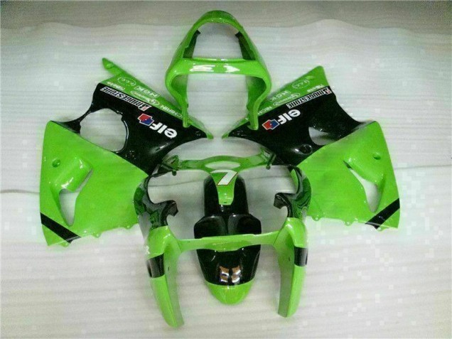 Inyección Kit Carenado Kawasaki ZX6R 2000-2002 - Verde Negro