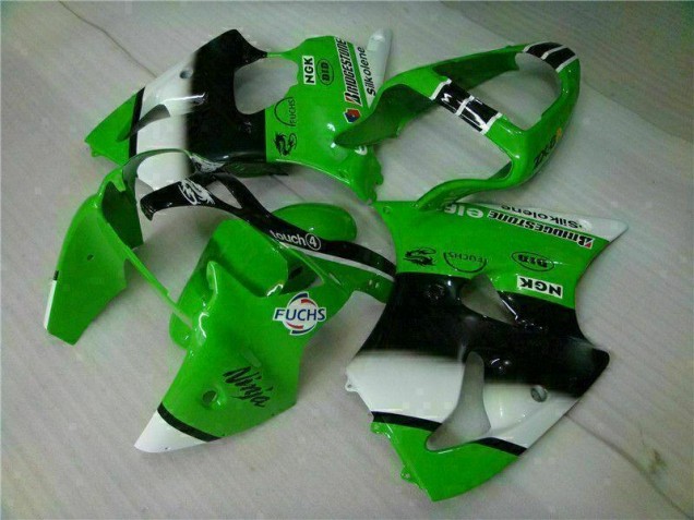 Inyección Kits Carenado Kawasaki ZX6R 2000-2002 - Verde Negro